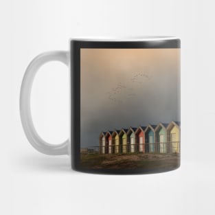 Blyth Beach Huts Northumberland Mug